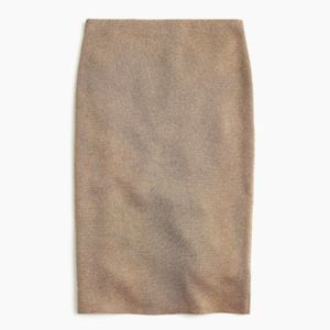 J Crew S Lurex Sweater Tube Skirt Gold Ivory K4488